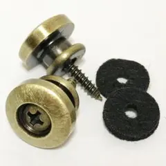 わずかです！アコースティックギターストラップピン ヴィンテージ加工 2個のサムネイル