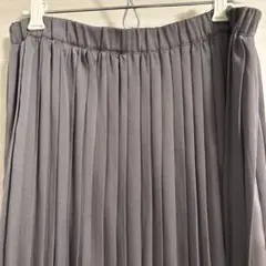 大きいサイズゆったり、インディヴィ、ウエスト総ゴム幅広プリーツロングスカート