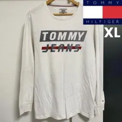 【人気】TOMMY JEANS トミージーンズ ロゴ プリント ロンT XL