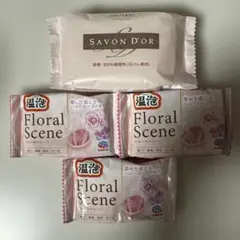 資生堂石けんサボンドール1個、 温泡 Floral Scene3個セットのサムネイル