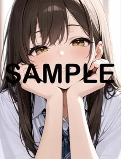 AI美少女イラスト 制服女子A4ポスター2枚
