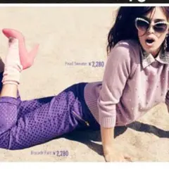 forever21★パール付きニットパープル