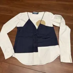 ☆フランス製 JACQUEMUS キャミソール レイヤード ロングシャツ(34 