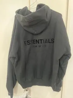 ESSENTIALS フード付きパーカー グレー