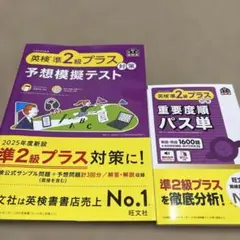 英検準2級プラス対策 予想模擬テスト　単語帳