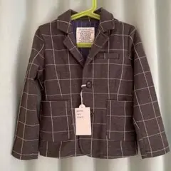 新品 キッズ チェック ジャケット ストレッチ 120
