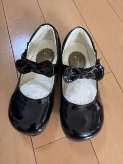 フォーマルシューズ 黒 20.0cm リボン付き