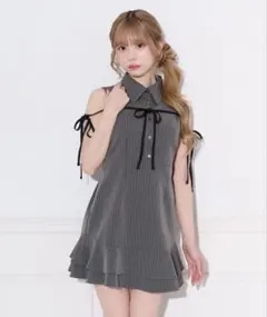 apres jour リボンデザインノースリーブミニワンピースのサムネイル