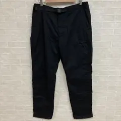 상태좋음 UNIQLO メンズ ブラック ワークパンツ ウェビングベルト付き