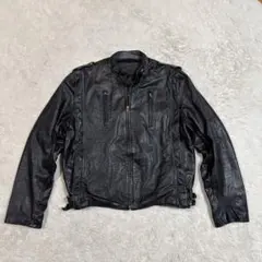 70sビンテージ！雰囲気抜群！レザーライダースブルゾン40