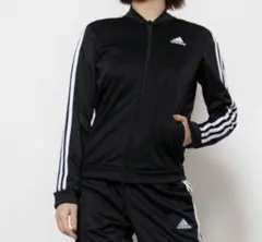 【美品】adidas ブラック ジャージ 3本ライン