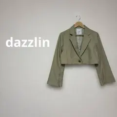 dazzlin ダズリン クロップド テーラードジャケット 千鳥格子 緑 Fのサムネイル