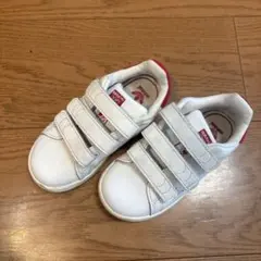 adidas ベルクロスニーカー ホワイト/レッド