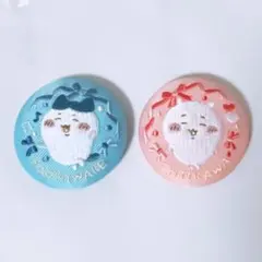 ちいかわ 刺繍缶バッジビスケット2 ちいかわ ハチワレ 2個セット