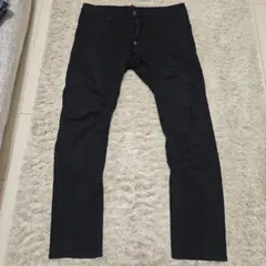 DSQUARED2 ブラックバイカーデニムパンツ 46(M相当)