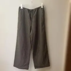 チェック柄 ワイドパンツ