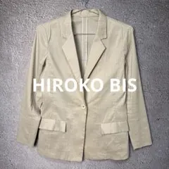 HIROKO BIS ジャケット ストライプ 麻