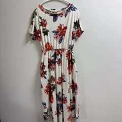 REBORN J リボーンジェイ 花柄ロングワンピース ローズ柄 Sサイズ