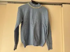 earth music&ecology ニット 水色 パール