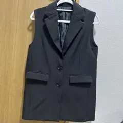 黒ベストショーパンセットアップ