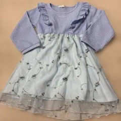 フリル付き刺繍ワンピース　130