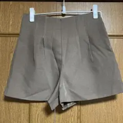 GRL ハイウエストタックショートパンツ　モカ