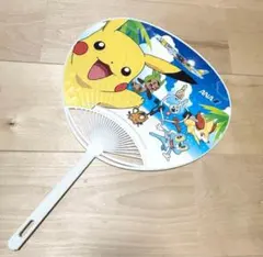 ＊ ANA ポケモンジェット 2014 全日本空輸 団扇 広告うちわ ピカチュウのサムネイル