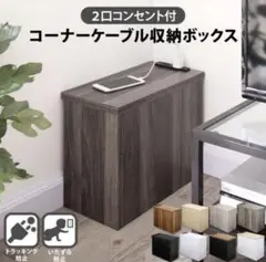 ケーブルボックス ルーターボックス 配線カバー 配線隠し ２口コンセント付き