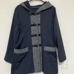 レディースコートフード付 ネイビー