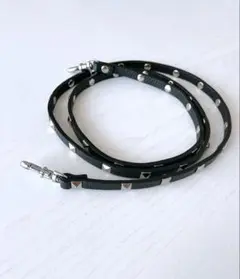バンドリヤー サラブラックシルバー ショルダーストラップ レザー