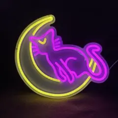 送料無料！】クロミ ネオンライト ミラー LED 壁掛け鏡 USB給電 新品
