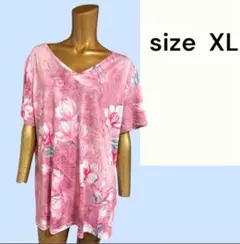 No.461 (♡)花柄 Vネックトップス