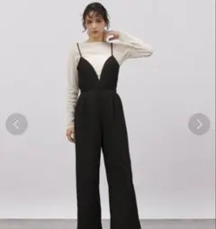 ラコレ lakole サロペット　黒　Mのサムネイル