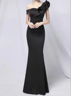 マーメイドドレス/ブラック/パーティードレス/結婚式/前撮り