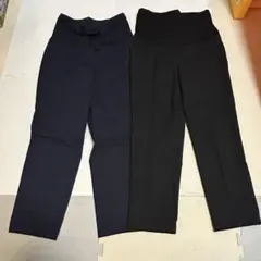 ★最終値下★ユニクロマタニティスマートアンクルマタニティパンツM 紺黒2点セット