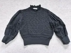 ☆★ＺＡＲＡ ザラの袖切替ニット ブラック★☆