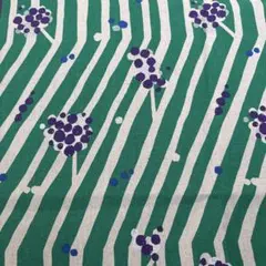 エチノ　echino nut 緑×紫 綿麻キャンバス生地　生地巾108 ×90㎝