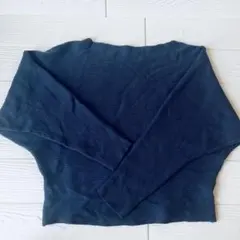 coca ネイビー 長袖ニット　ドルマン　Mサイズ