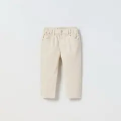 ZARA リラックスフィットデニムパンツ ホワイト 城