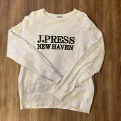 J.PRESS ロゴプリント クルーネック トレーナー オンワード樫山