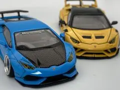 【2台】1/64 mini gt ランボルギーニ リバティーウォークカスタムのサムネイル