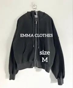 EMMA CLOTHES エマクローズ ダブルジップ パーカー 裏起毛 M