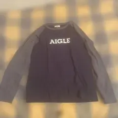 AIGLE ラグランTシャツネイビー/グレーのサムネイル