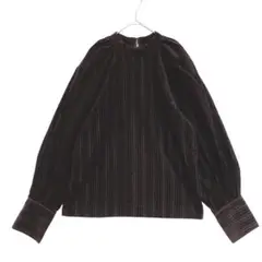 ケービーエフ　バンドカラー コーデュロイ ブラウス　【美品】