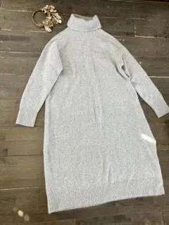 美品　relume ロングワンピース　フォックス混