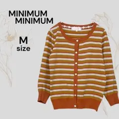 Minimum Minimum 條紋開襟衫 五分袖 橘色 棕色