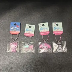 ぷっくりったい プチボールチェーン キティ キキララ マイメロ クロミ4個セット