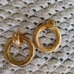 【ヴィンテージ】ゴールド ラウンド型 イヤリング