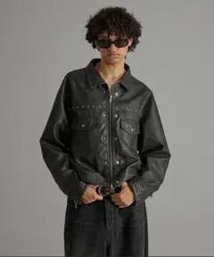 ANDER HUNKスタッズデザイントラッカージャケット