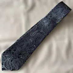 三越　NEKADO ペイズリー　ネイビー　ネクタイ